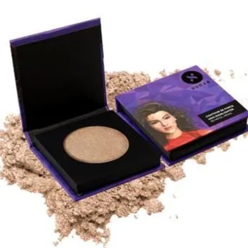 SUGAR Cosmetics Contour De Force Mini Highlighter 4g 03 Metal Medal BRAND NEW